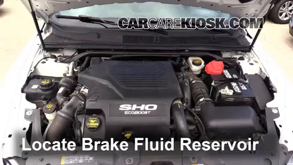 2014 Ford Taurus SHO 3.5L V6 Turbo Liquide de frein Contrôler le niveau de liquide de frein